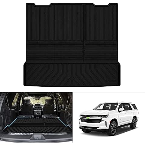 Mixsuper Cargo Mat Compatible with 2015-2020 Chevrolet Tahoe Behind The 2nd Row Seats All Weather Rear Cargo Liner Trunk Floor Mat Cover