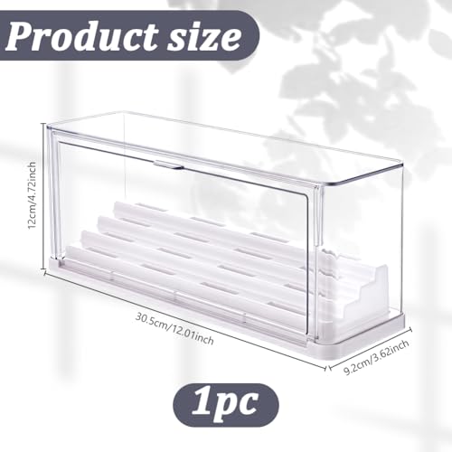 Caja acrílica para exhibir monedas y medallas 12x3.6x4.7 in miniatura 2