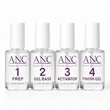 Beauty ANC Nail Dip Powder Liquid System #1-#4 .5oz 14.7 mL 4 Bottles