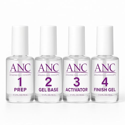 Beauty ANC Nail Dip Powder Liquid System #1-#4 .5oz 14.7 mL 4 Bottles