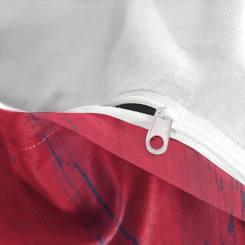Housse de couette 3D lune rouge 135x200 parure de lit microfibre avec taies - 8