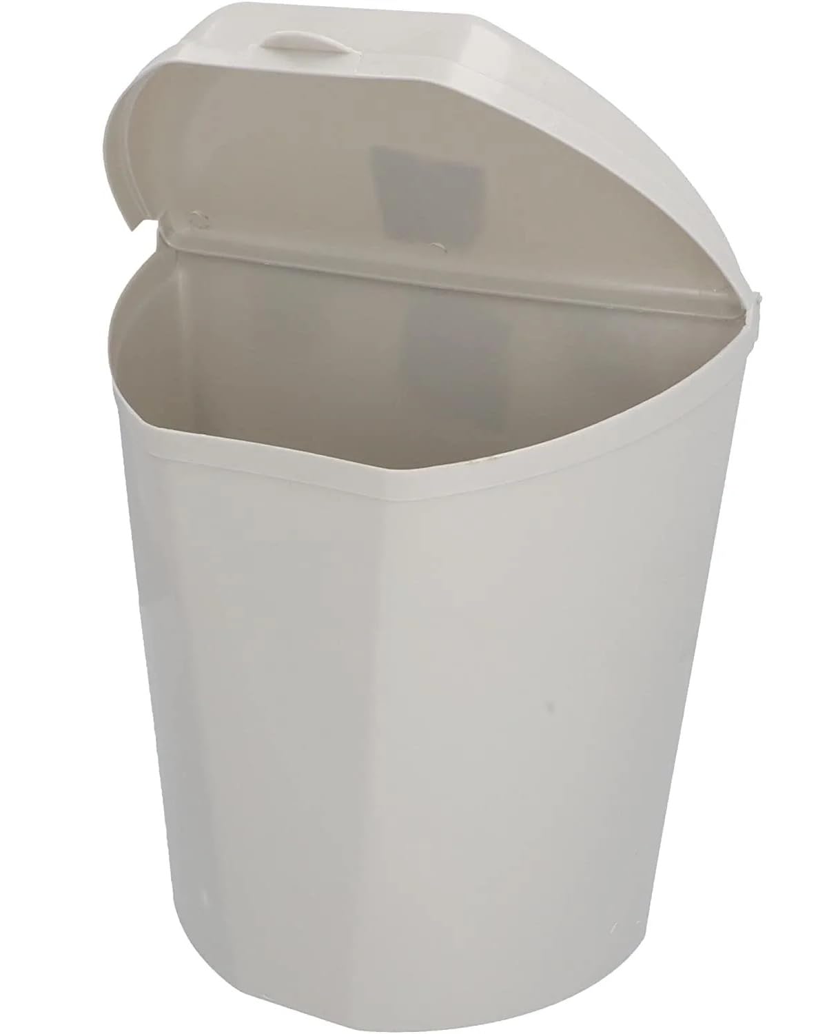 Poubelle avec couvercle et support, gris