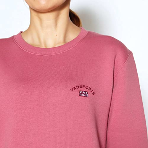 [VANSPORTS] バンスポーツ ワンポイント刺繍裏起毛長袖トレ