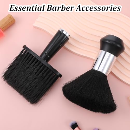 HJZHI 2 Stück Nackenpinsel friseur, Nacken Bürste Friseurbürste Friseur Pinsel Haarpinsel Barbierbürst Barbierbürste Halsbürste für Reinigung gebrochener Haare am Hals Barber-Zubehör für Friseurladen