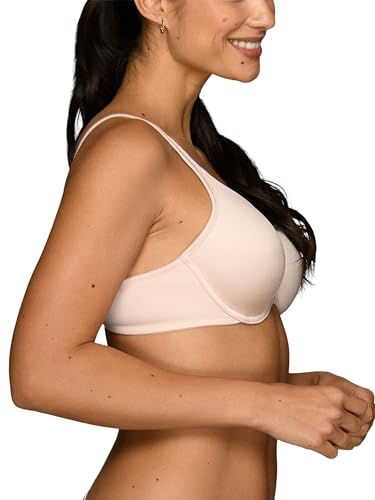 Image of Vanity Fair Women's Perfect T-Shirt Bra, Body Shine Full Coverage, Lightly Lined Cups up to DD