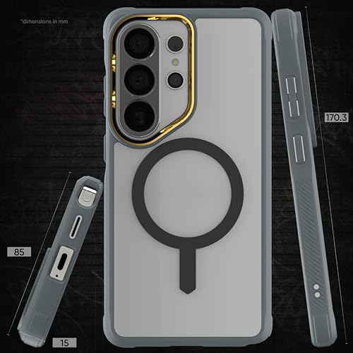 Image of Ghostek Covert Clear Galaxy S26 Ultra Case MagSafe Compatible with Magnetic Ring, Slim Thin Shockproof Phone Cover Designed for 2026 Samsung S26 Ultra (6.9 inch) (Gray)