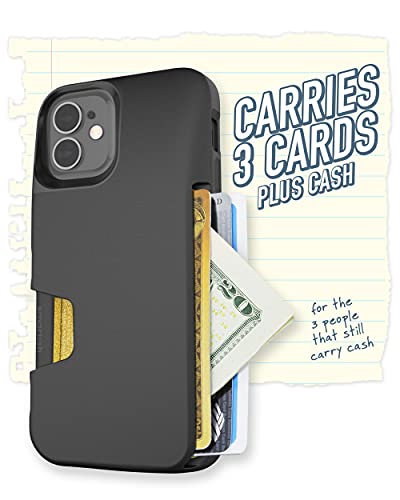 Image of Smartish iPhone 12 Mini Wallet Case - Wallet Slayer Vol. 1 [Slim + Protective] Credit Card Holder (Silk) - Black Tie Affair