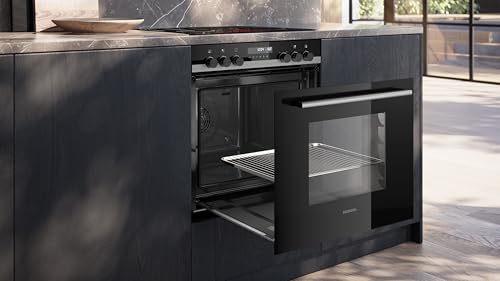 Siemens PQ521IB02, Einbau-Herd-Set, Bestehend aus HE578BBS4 Herd, 60 x 60 cm, Pyrolyse Selbstreinigung und Backautomatik, EI645CFB6E Induktionskochfeld, Kombi-Induktion, Edelstahlrahmen