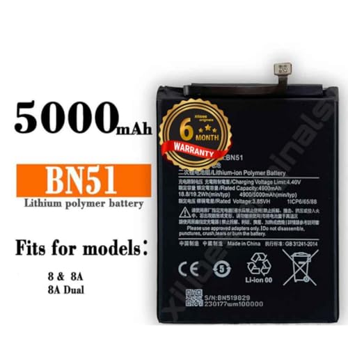 Image of BN51 Battery for Redmi 8 / /8A Dual /8A MZB9072IN / MZB07R7IN / MZB8254IN Battery with 6 Month Warranty** (B63)