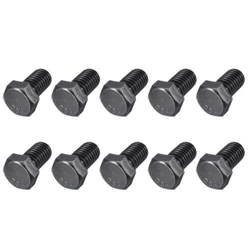 Image of METALLIXITY Hex Head Bolts (1 /2-13 x 3 /4 inch) 10Pcs, 304 Stainless Steel 18-8, Fully Threaded, External Hex Drive, Hex Head Screw Bolt, Black Oxide