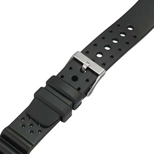 Voguestrap Tx2031Bk Allstrap 20Mm Polyurethane Black Watch Strap #TOP2