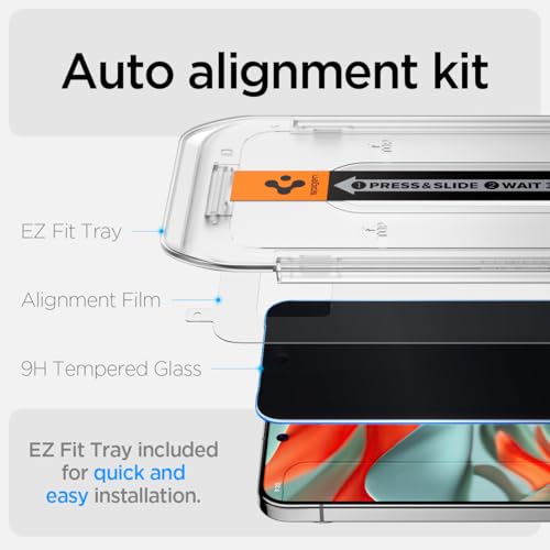 Spigen EZ Fit Privacy Tempered Glass Screen Protector Guard For Pixel 9 Pro XL -2 Pack 4 41nUOAFatfL