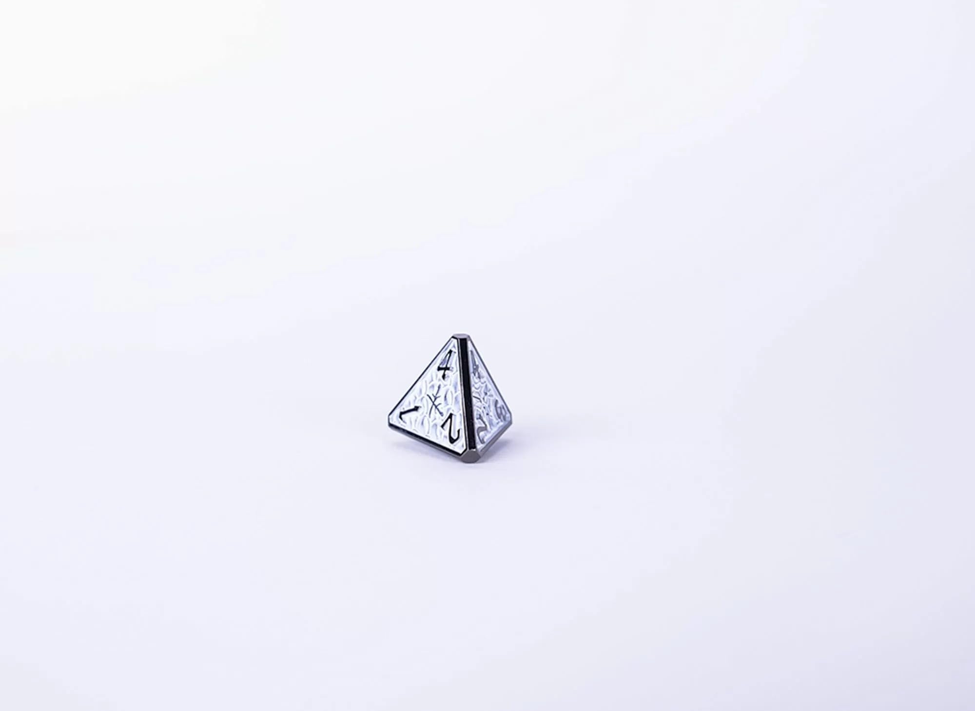Juego de dados LPG - Metal RPG Draco Dark Light Blue/Silver