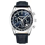 Stuhrling Original Rialto Men’s Chronograph Watch – Stainless Steel Classic Watch for Men, Water Resistant Men’s Watches, Luxury Analog Dress & Sport Watch for Men, Durable Men’s Wrist Watch