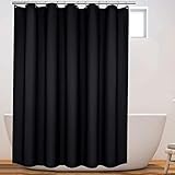 Eforcurtain Simple Fashion Heavy Duty Bath Curtain Extra Long 72 x 78 Inches, Classic Fabric Shower