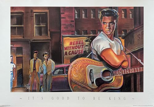Elvis Presley affiche 68x98 cm grand poster vintage deco retro idole rock