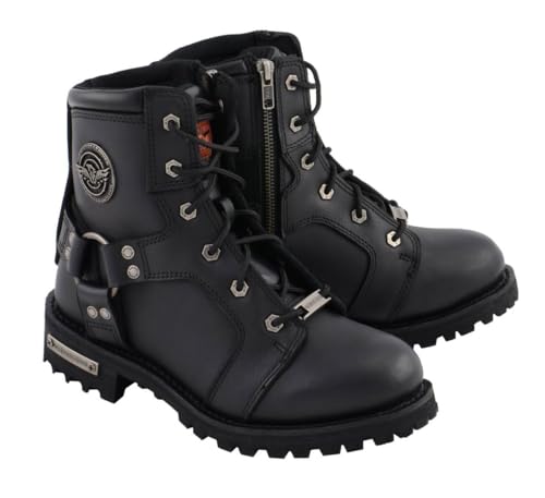 Image of Milwaukee Leather Women's Premium Leather Motorcycle Harness Boots Collection MBL - 8.5