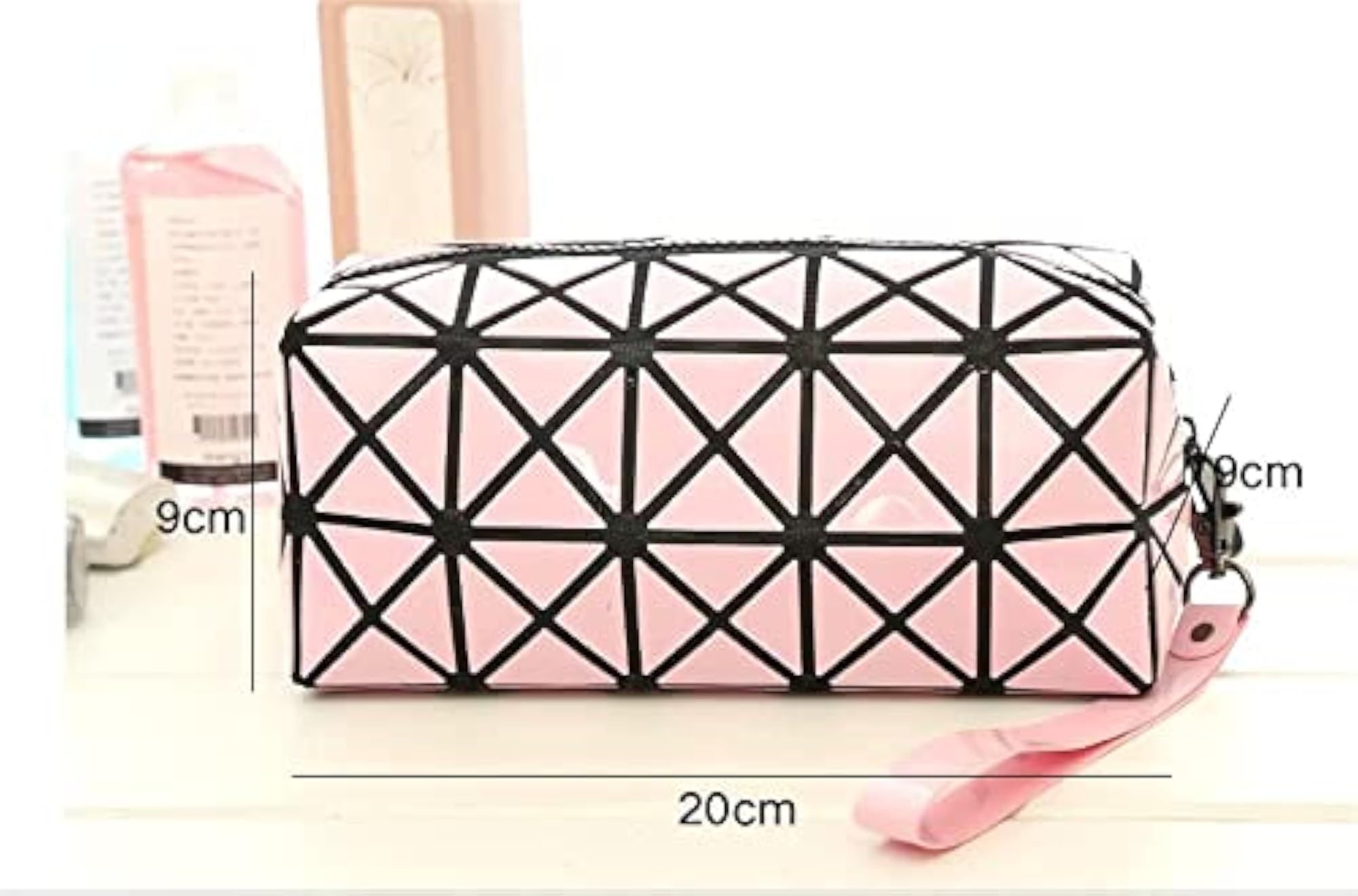 Geometric Makeup Tote Bag for Makeup Storage