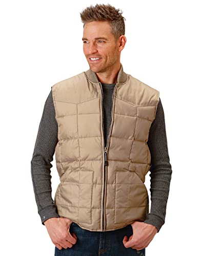 MENS KHAKI POLY-FILLED VEST