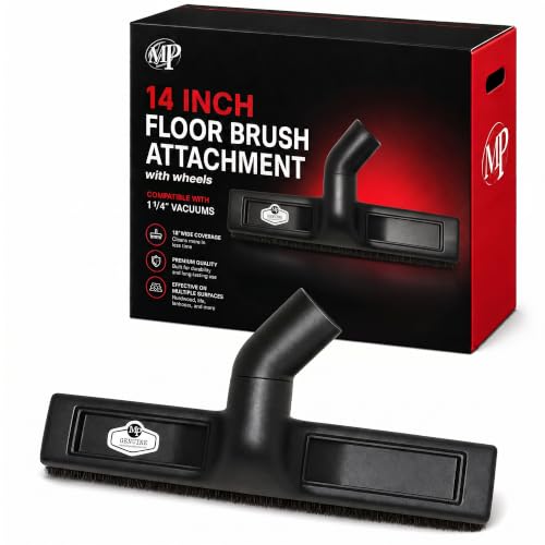 MP Maresh Products Floor Brush Attachments - Black, 14 inch with Wheels