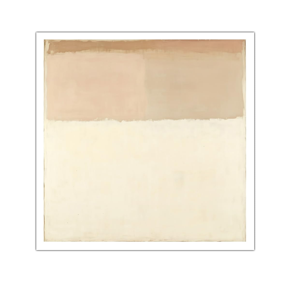 OSHIONARTE Wabi-Sabi Abstract Canvas Wall Art Neutral Beige and Cream Painting Artwork Wall Picture Canvas Art for Bedroom Bathroom 50x50cm Frameless