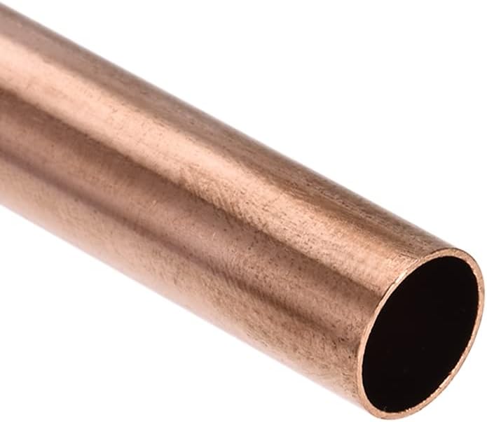 Copper Round Tube, 11mm OD 0.5mm Wall Thickness 100mm Length Straight Pipe Tubing 2 Pcs