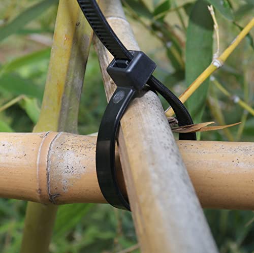 Large Zip Ties 18 Inch Black Extra Long Cable Ties Heavy Duty Outdoor 120 Lbs Thick Nylon Plastic Zipties 65Pcs #TOP2