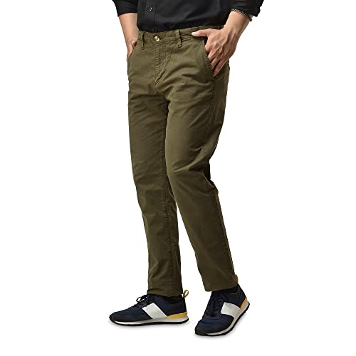 CHARBONNIER Men’s Slim fit Chinos Pants, Flat Front Design and Back Buttoned Pockets, Comfortable Men’s Pants for Casual wear2