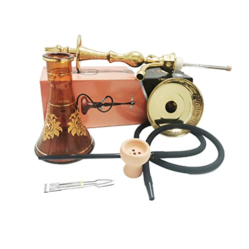 Tragbares Shisha-Set, Metall-Premium-Glas-Shisha-kit, Einfach zu Montieren, Moderne, Robuste Shisha-zubehör-Kombination… – Bild 6