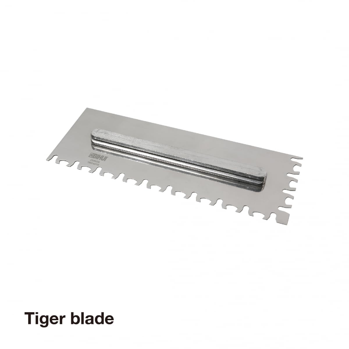 Set di Spatole Dentate BIHUI - 6 Spatole per Stuccatura da 280x115mm - Spatole in Acciaio Inox per Colla - Dimensioni 6, 8, 10, 12, 10x20mm.