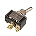 NSI 78210TS Toggle Switch, Maintained Contact and Single Pole, On Off Circuit Function, SPST, Brass/Nickel Actuator, 20/10 amps at 125/250 VAC, Screw Connection