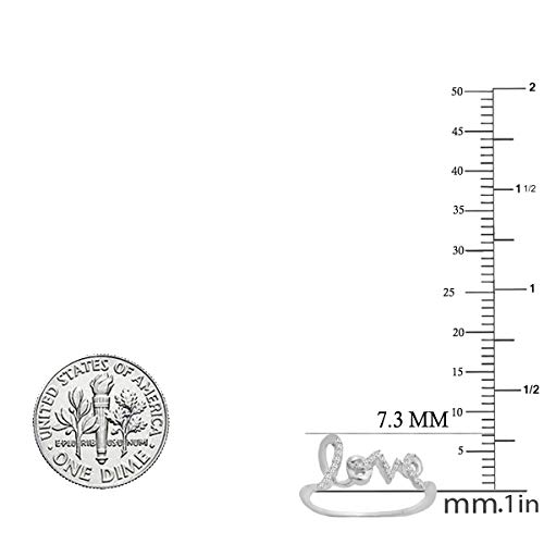 Dazzlingrock Collection 0.08 Cttw Round White Diamond Womens Engagement Promise Love Ring, 10K Solid Gold3