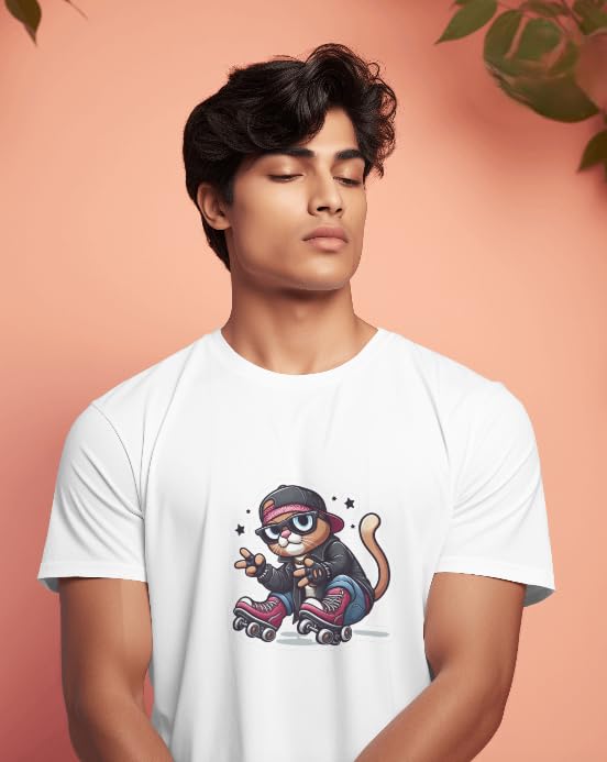 VASAL Unisex Skating Training T-Shirt | Breathable Sweat Absorbing Dotted Fabric | Skin-Friendly Sports Tee for Skaters Athletes (in, Alpha, L) 4