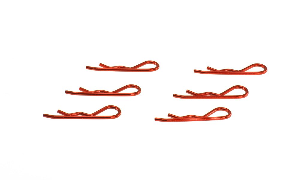 EDS Racing Products Body Clips for 1/8 Scale (Metallic Red) (6pcs)