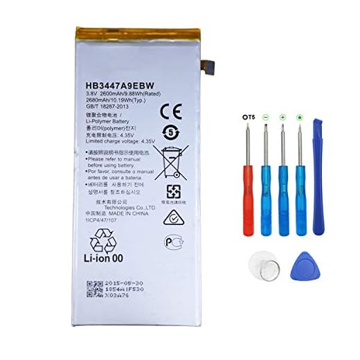 SwarKing Ersättningsbatteri kompatibel med Huawei P8 GRA-L09 GRA-UL00 GRA-UL10 HB3447A9EBW med verktygssats