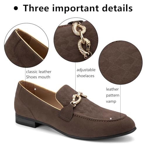 Image of Meijiana Men's Fashion Classic Microfiber PU Leather Loafers and Weeding Dress Shoes for Men