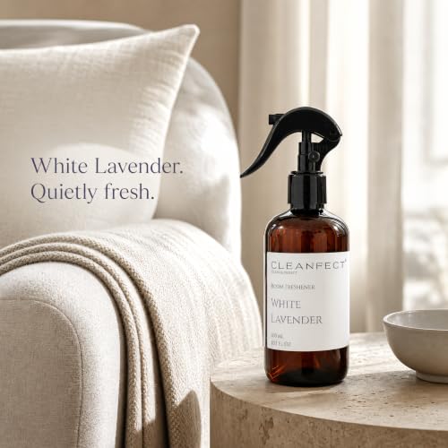 Image of White Lavender Room Freshener Spray - 300 ml, Long Lasting Plant-Derived Home Fragrance, Natural Lavender Mist for Bedroom, Living Room, Bathroom, Free from Harsh Chemicals