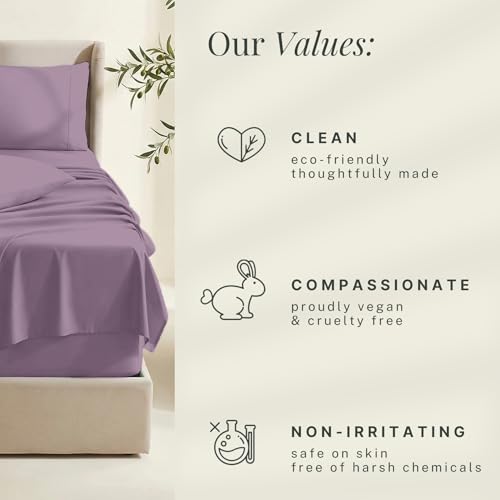 Image of Hearth & Harbor Bed Sheets, Luxury Soft 6 Piece Bed Sheet Set Extra Deep Pocket Fitted Sheets Fits Mattress up to 21 inch, Double Brushed Bedding Sheets & Pillowcases,