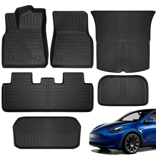 Big Ant Tesla Model 3 Fußmatten, Gummimatten Gesamtset TPE All-Weather, rutschfest Automatten für...