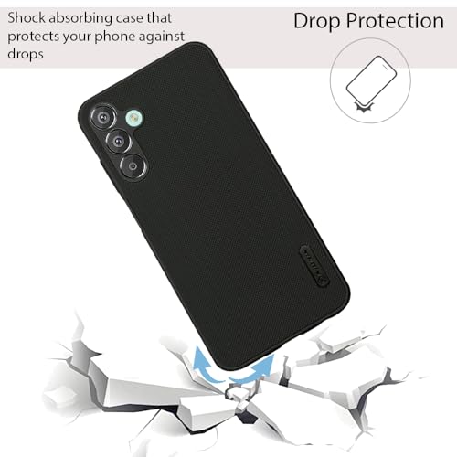 Image of NIUKIN Super Frosted Shield Pro Soft Mobile Back Case for Samsung Galaxy F15 5G / M15 5G | Shockproof Scratchproof Cover | Black