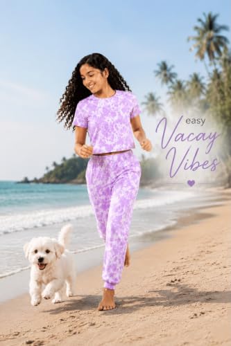 Image of Tweeny Mini Girls Kids Joggers | Tie Dye Joggers set | Track pant set | Pyajama with Crop top Combo Summer wear for Girls