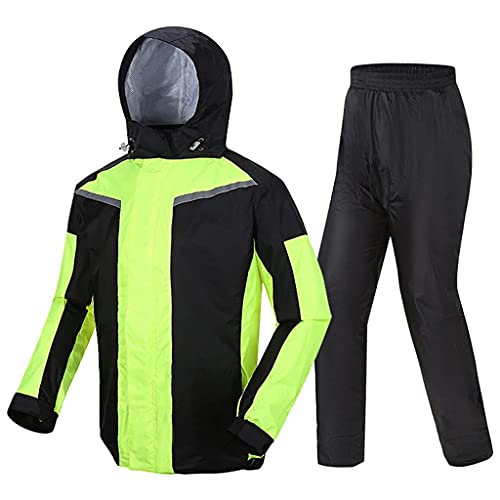 BHBXZZDB Impermeabile Tuta Antipioggia da Moto Impermeabile e Traspirante Giacca e Pantaloni Antipioggia per Uomo e Donna (Taglia: Media)