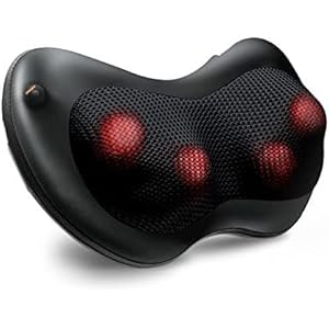 Shiatsu Massagegerät, Massagekissen für Nacken Schulter Rücken, Rückenmassagegerät mit rotierenden Massageköpfen mit Wärmefunktion für Büro Zuhause, Muttertagsgeschenk