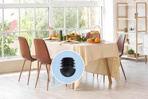 YiiSeeJo 3/4 Inch Round Plastic Plug 30 Pcs, Black Furniture Feet Plugs Tubing Post End Caps for Chairs and Tables (19mm)