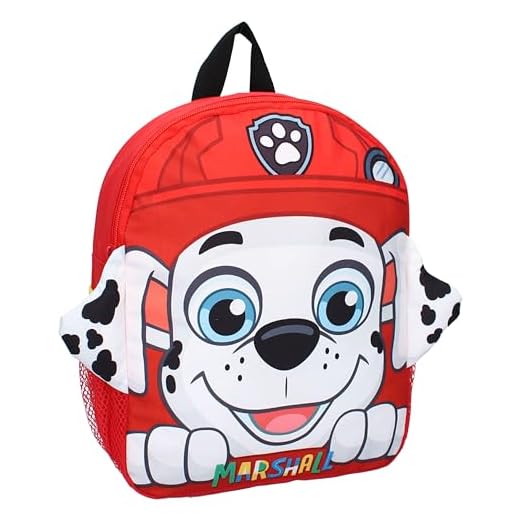Mochila Paw Patrol Go Team!, rojo, 31x25x10 cm