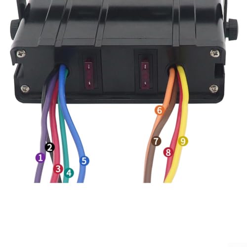 Panneau de commande 12V 40A noir à 6 interrupteurs à bascule
