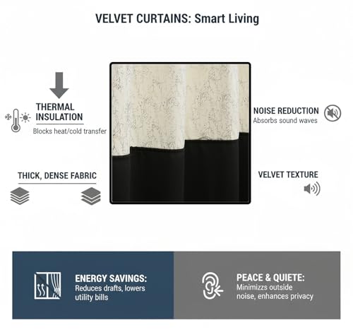 Image of IVAZA Dual-Tone Design 100% Complete Blackout Curtains - Room Darkening Curtain for Windows -, Heavy Blackout, Thermal Insulation Curtains, Black Out Curtain for Windows 5 feet Set of 2 Black
