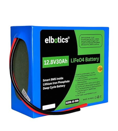 Image of 12.8V 30Ah (384Wh) LiFePO4 Phosphate Battery with Smart BMS Solar Inverter Backup 2000+ Cycles 3 Year Warranty