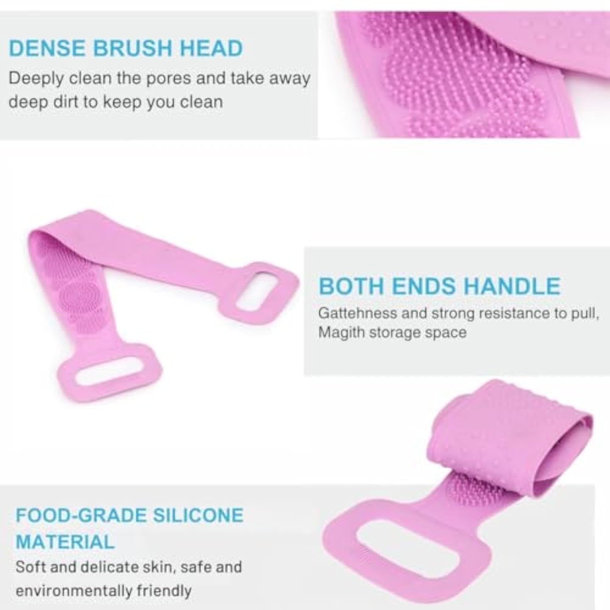 yours_home Silicone Body Back Scrubber, Exfoliating Gift