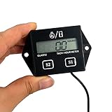 Tacómetro y medidor de horas, con pantalla LCD grande